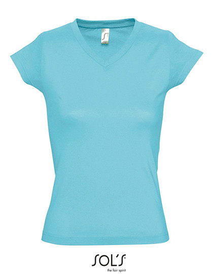 SOL´S Women´s V-Neck-T-Shirt Moon Atoll Blue