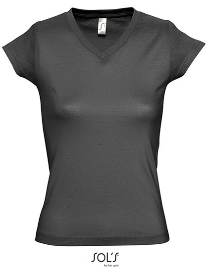 SOL´S Women´s V-Neck-T-Shirt Moon Dark Grey (Solid)