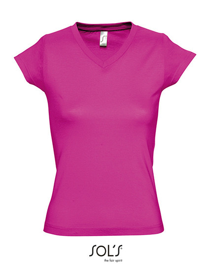 SOL´S Women´s V-Neck-T-Shirt Moon Fuchsia