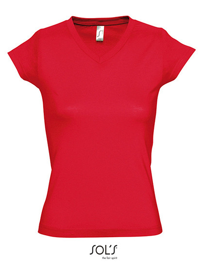 SOL´S Women´s V-Neck-T-Shirt Moon Red