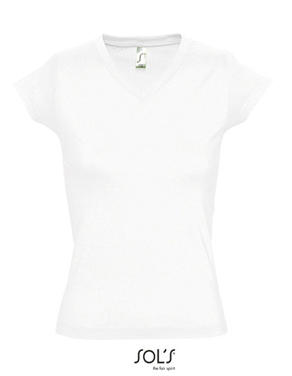 SOL´S Women´s V-Neck-T-Shirt Moon White