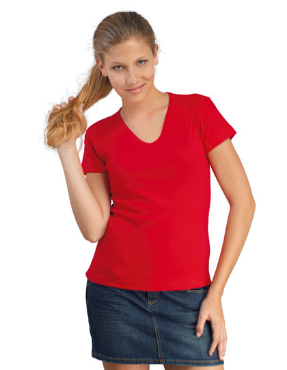 SOLS Lady 220 Ladies V-Neck Red