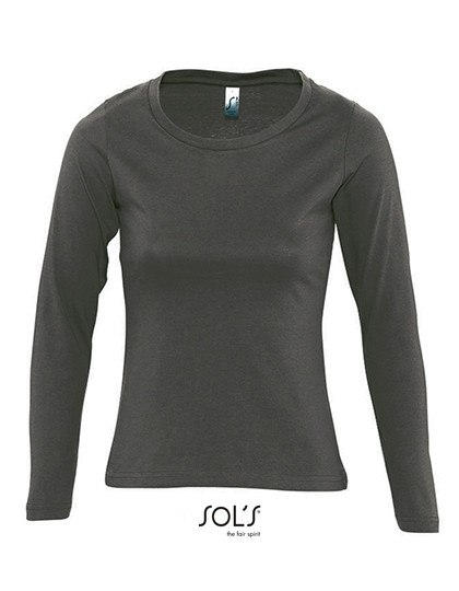 SOL´S Women´s Long Sleeves-T Majestic Dark Grey (Solid)