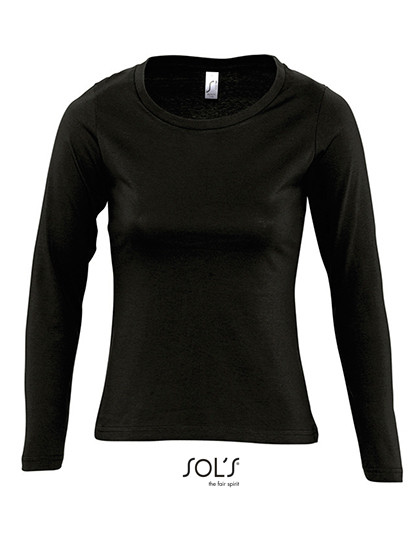 SOL´S Women´s Long Sleeves-T Majestic Deep Black