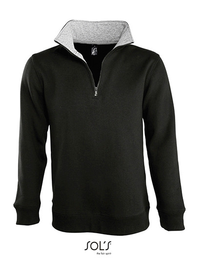 SOL´S Men´s Sweat Shirt Scott 1/4 Zip Black