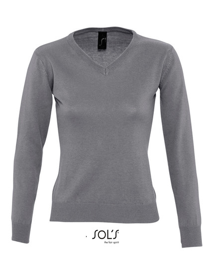 SOL´S Women´s V-Neck Sweater Galaxy Medium Grey (Solid)