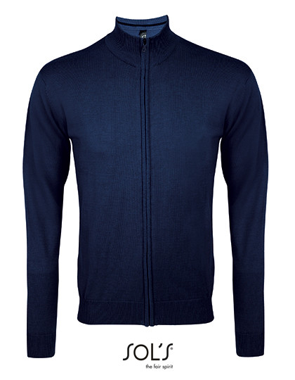 SOL´S Men´s Zipped Knitted Cardigan Gordon Navy