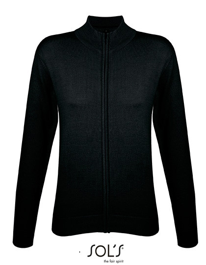 SOL´S Women´s Zipped Knitted Cardigan Gordon Black