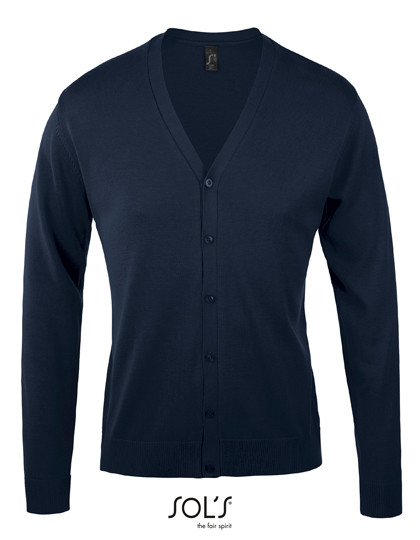 SOL´S Men´s Golden V-Neck Knitted Cardigan Navy
