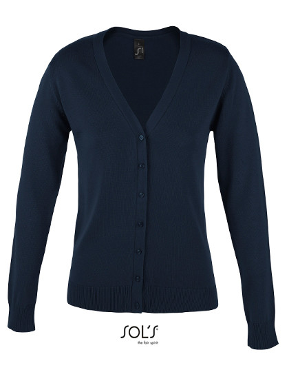 SOL´S Women´s Golden V-Neck Knitted Cardigan Navy