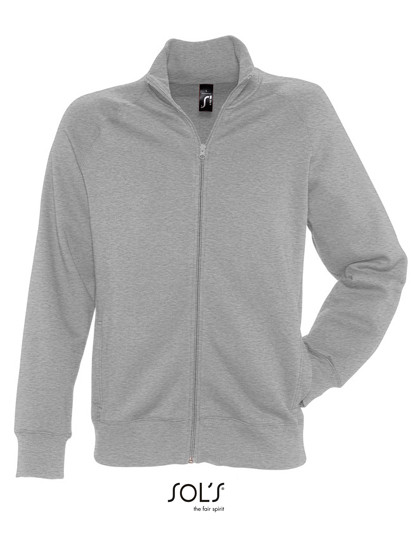 SOL´S Men´s Zipped Jacket Sundae Deep Grey Melange