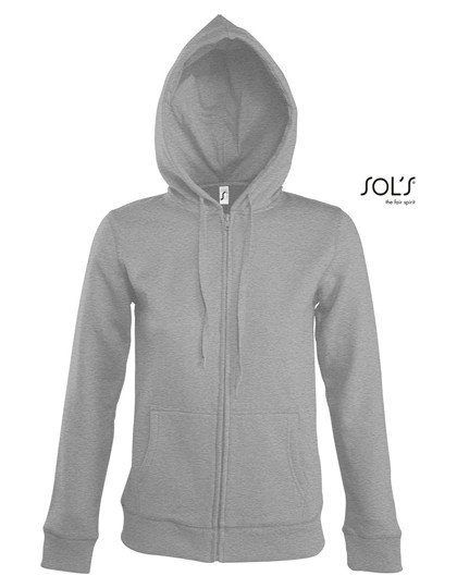 SOL´S Women´s Hooded Zipped Jacket Seven Grey Melange