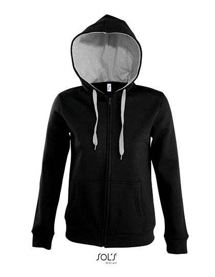 SOL´S Women´s Contrast Hooded Zip Jacket Soul Black
