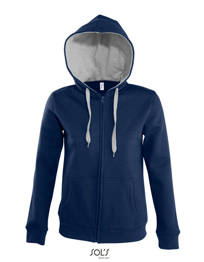 SOL´S Women´s Contrast Hooded Zip Jacket Soul French Navy