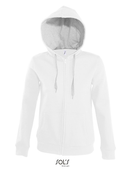 SOL´S Women´s Contrast Hooded Zip Jacket Soul White