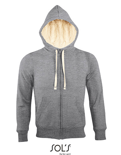 SOL´S Unisex Zipped Jacket Sherpa Grey Melange