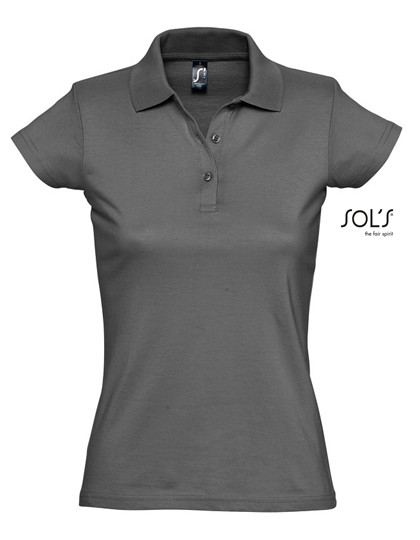 SOL´S Women´s Jersey Polo Shirt Prescott Dark Grey (Solid)