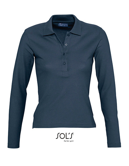 SOL´S Women´s Long Sleeve Polo Podium Denim