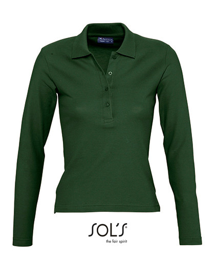 SOL´S Women´s Long Sleeve Polo Podium Golf Green