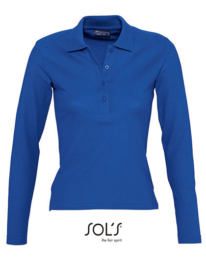 SOL´S Women´s Long Sleeve Polo Podium Royal Blue 241