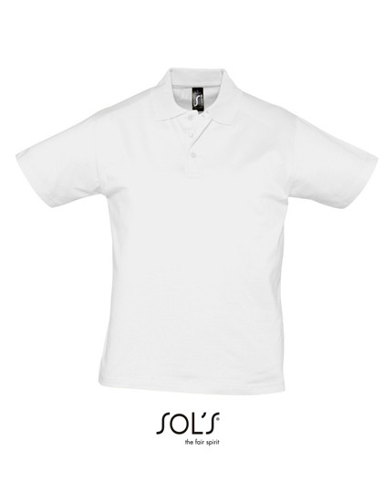 SOL´S Men´s Jersey Polo Shirt Prescott White
