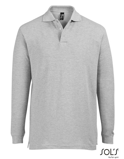 SOL´S Long Sleeve Polo Star Grey Melange