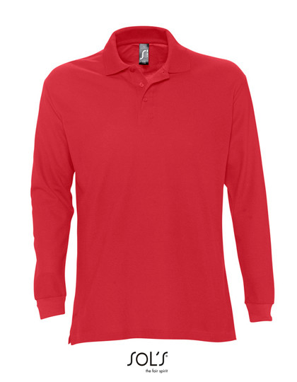 SOL´S Long Sleeve Polo Star Red