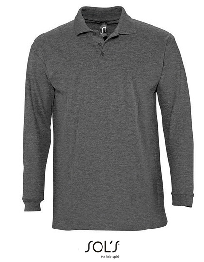 SOL´S Long Sleeve Polo Winter II Charcoal Melange