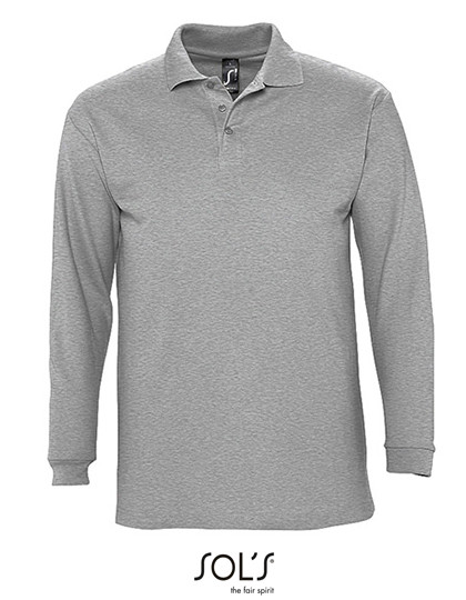 SOL´S Long Sleeve Polo Winter II Grey Melange