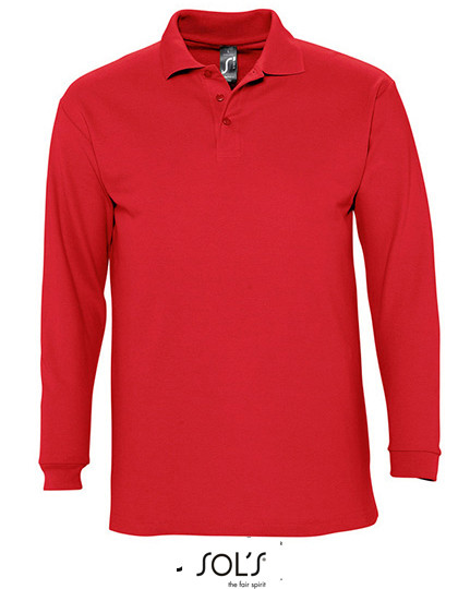 SOL´S Long Sleeve Polo Winter II Red