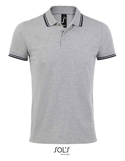 SOL´S Men´s Polo Shirt Pasadena Grey Melange
