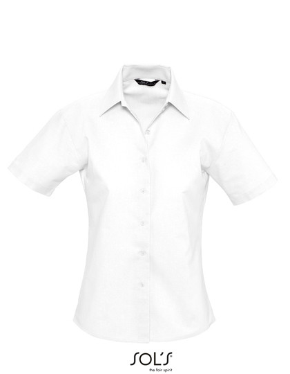SOL´S Women´s Oxford-Blouse Elite Short Sleeve White