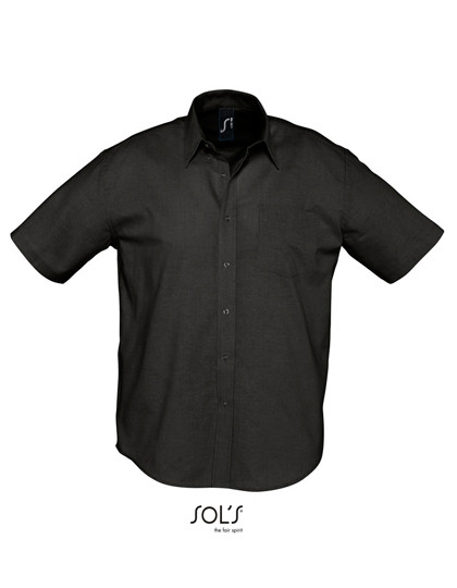 SOL´S Men´s Oxford-Shirt Brisbane Short Sleeve Black