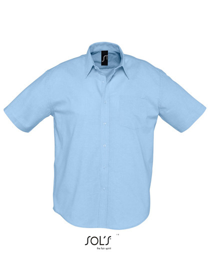 SOL´S Men´s Oxford-Shirt Brisbane Short Sleeve Sky Blue