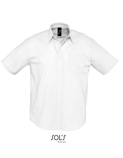 SOL´S Men´s Oxford-Shirt Brisbane Short Sleeve White