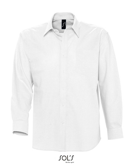 SOL´S Men´s Oxford-Shirt Boston Long Sleeve White