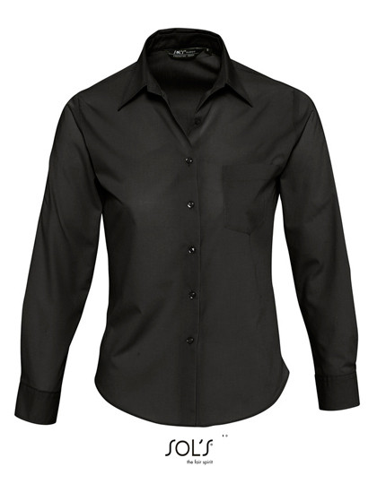 SOL´S Popeline-Blouse Executive Long Sleeve Black