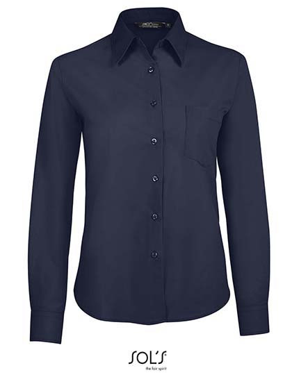 SOL´S Popeline-Blouse Executive Long Sleeve Dark Blue