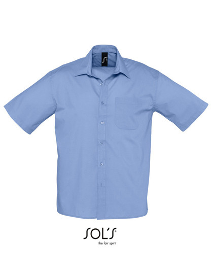 SOL´S Popeline-Shirt Bristol Short Sleeve Middle Blue