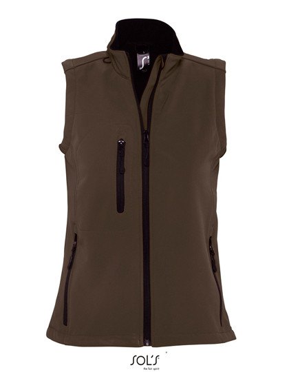 SOL´S Women´s Sleeveless Softshell Rallye Dark Chocolate