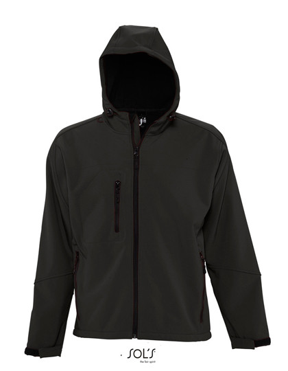 SOL´S Men´s Hooded Softshell Jacket Replay Black