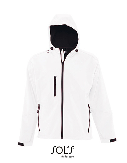 SOL´S Men´s Hooded Softshell Jacket Replay White