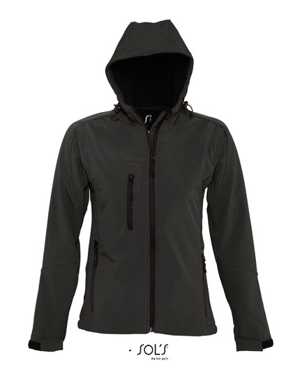 SOL´S Women´s Hooded Softshell Jacket Replay Black