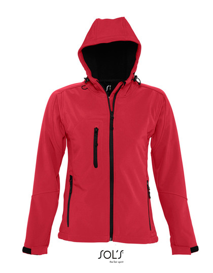 SOL´S Women´s Hooded Softshell Jacket Replay Pepper Red