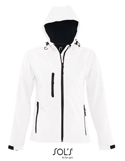 SOL´S Women´s Hooded Softshell Jacket Replay White