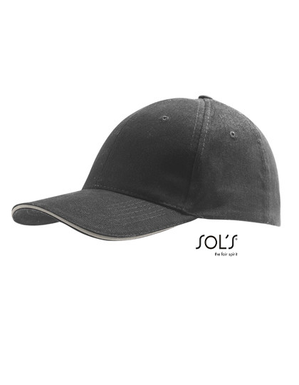 SOL´S Six Panel Cap Buffalo Dark Grey (Solid)