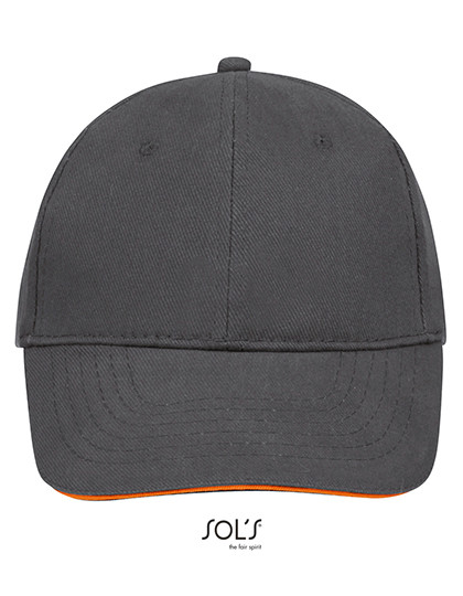 SOL´S Six Panel Cap Buffalo Grey (Solid)