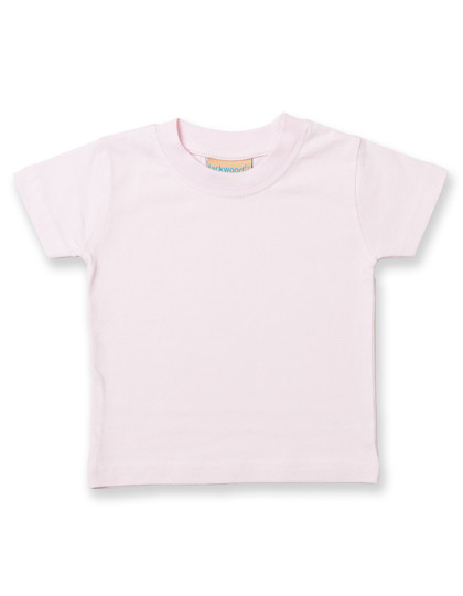 Larkwood Baby-Kids Crew Neck T-Shirt Pale Pink
