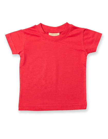 Larkwood Baby-Kids Crew Neck T-Shirt Red