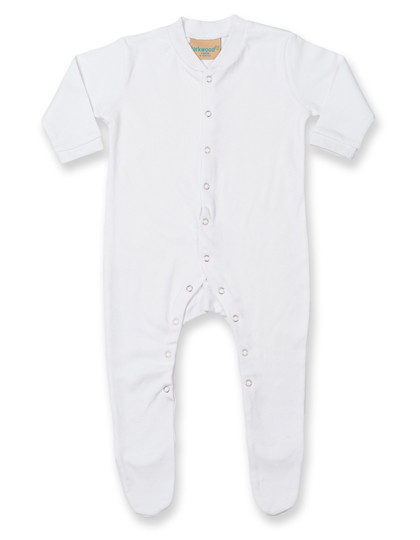 Larkwood Baby Sleepsuit White